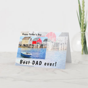 Carte Meilleur Papa - Pêcheur-marin Fête des pères