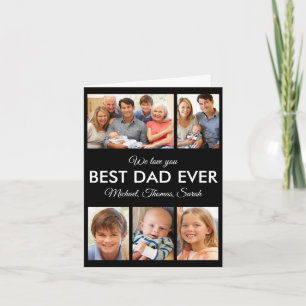 Carte Meilleur Papa Personnalisé Moderne Collage de Phot