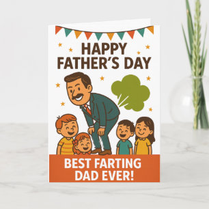 Carte Meilleur papa péteur jamais Joyeuse fête des pères