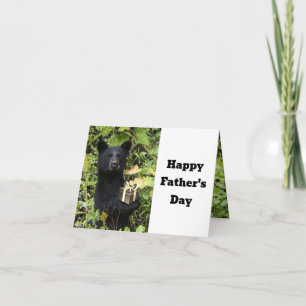 Carte Meilleur papa pour la fête des pères Ours noir 