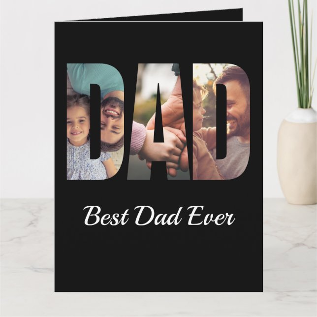 Carte Meilleur papa sentimental Photo personnalisée Fête (Devant)