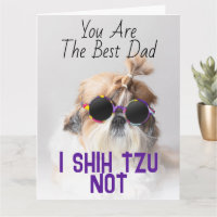 Meilleur papa Shih Tzu Pas mignon chien drôle Salu