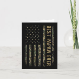 Carte Meilleur Papaw jamais Camouflage Drapeau américain