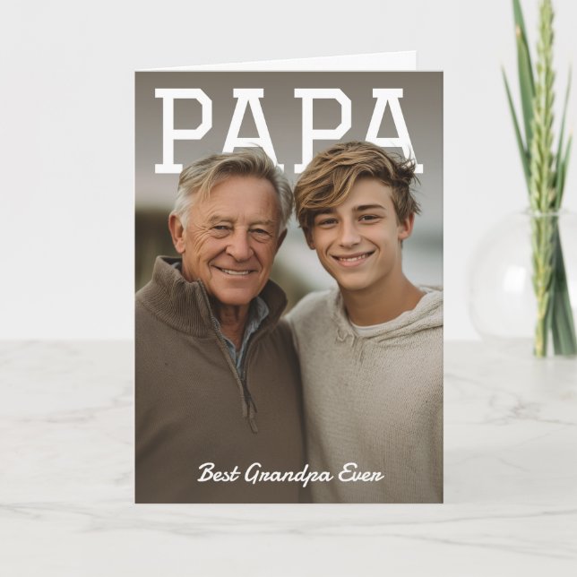 Carte Meilleur Papi du Monde PhotoPop Papa (Devant)