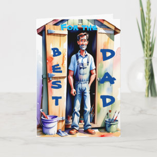 Carte Meilleur Père Bricoleur Abri à Outils Joyeux Anniv