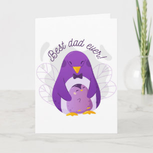 Carte Meilleur père de pingouin jamais Fête des pères