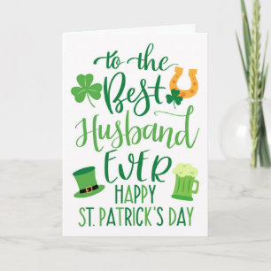 Carte Meilleur Père Jamais St Patrick's Day Typographie