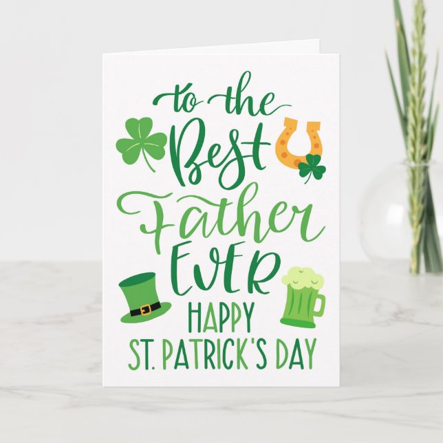 Carte Meilleur Père pour la Saint-Patrick  (Devant)