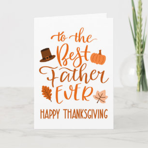 Carte Meilleur père que jamais Jour de Thanksgiving en o