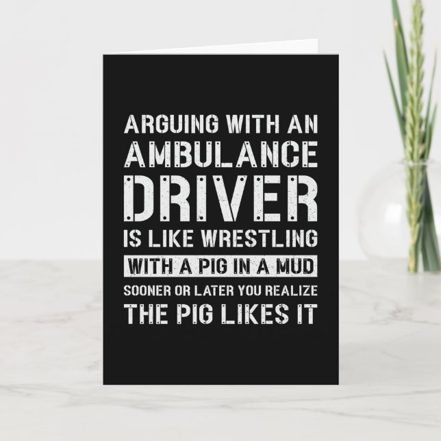 Carte Meilleur pilote ambulancier Paramètre Emt Ems Emt  (Devant)
