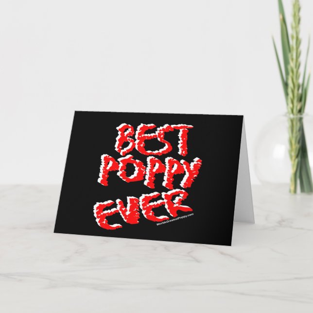 Carte Meilleur Poppy jamais (Devant)