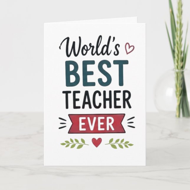 Carte Meilleur Professeur du Monde (Devant)