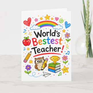 Carte Meilleur Professeur du Monde Cadeau pour une Appre