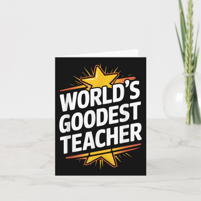 Carte Meilleur Professeur du Monde, Professeur d'Appréci (Devant)