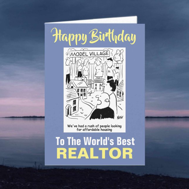 Carte Meilleur Realtor du monde - Joyeux anniversaire (Créateur téléchargé)