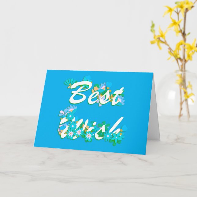 Carte Meilleur souhait (Fleur jaune)