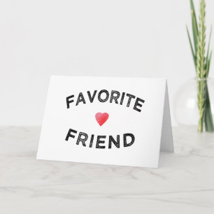 Carte Meilleure Amie Cœur Écarlate Copine de toujours An