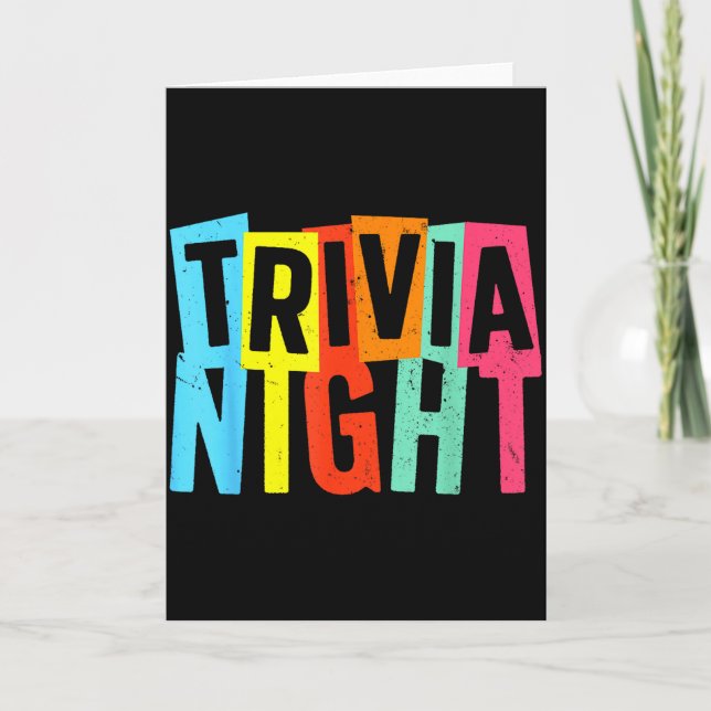 Carte Meilleure Art de soirée Trivia pour hommes femmes  (Devant)