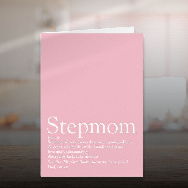 Carte Meilleure Belle-Mère du Monde Définition (World's Best Ever Stepmom Stepmother Definition Card)