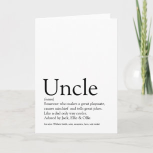 Carte Meilleure définition d'oncle Funcle au monde
