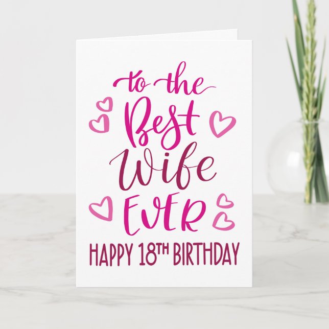 Carte Meilleure Épouse de Tous les Temps Typographie pou (Devant)