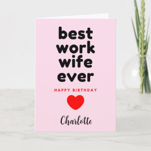 Carte Meilleure femme de travail Joyeux anniversaire