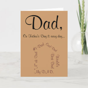 Carte Meilleure Fête des pères papa jamais