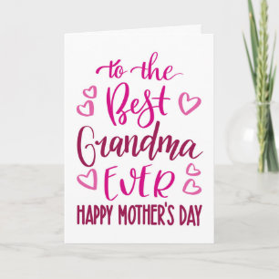 Carte Meilleure Grand-mère de tous les jours de la fête 