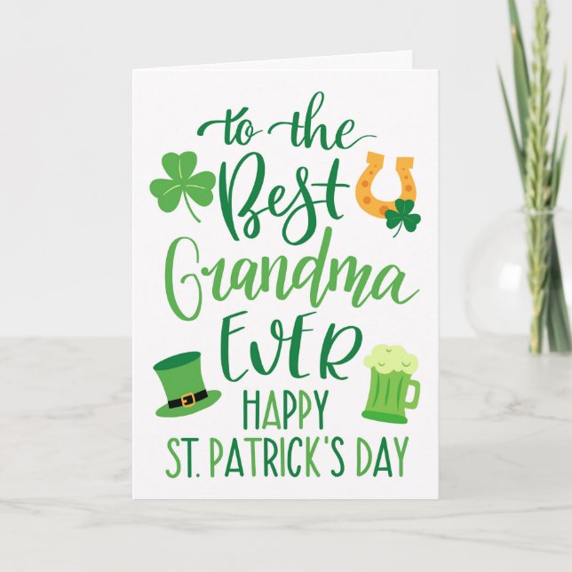 Carte Meilleure grand-mère de tous les jours de la Saint (Devant)