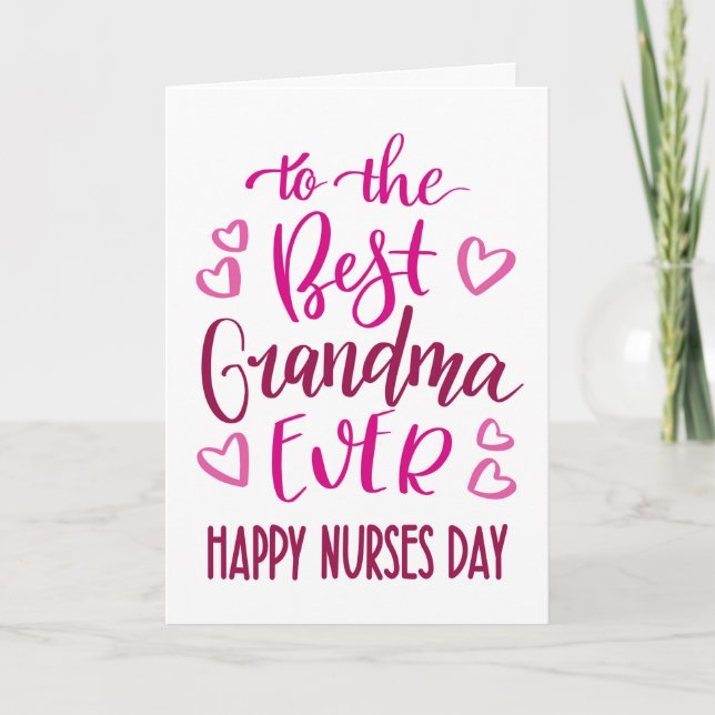 Carte Meilleure Grand-mère de tous les temps Typographie (Devant)