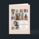 Carte Meilleure Grand-mère du Monde Collage de 10 Photos<br><div class="desc">Montrez à grand-mère combien elle est aimée avec cette carte de vœux personnalisée et sincère. Cette carte présente un magnifique collage de 10 photos sur le devant, créant un cadeau unique et personnel qu'elle chérira. C'est la façon idéale d'exposer une collection de vos photos de famille préférées. Personnalisez le texte...</div>