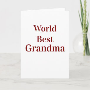 Carte Meilleure grand-mère du monde grands-parents grand