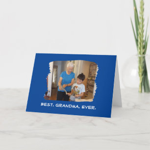 Carte Meilleure Grand-mère Personnalisée Photo Mémé Gran