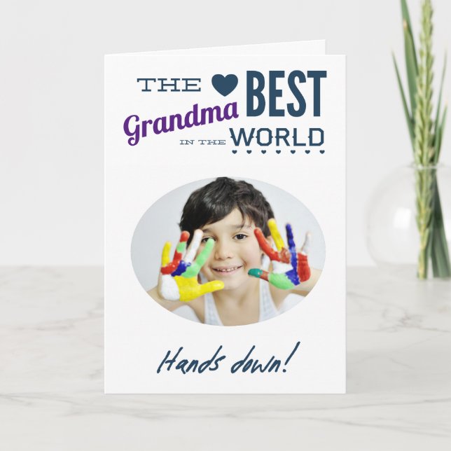 Carte Meilleure Grand-mère Photo (Devant)