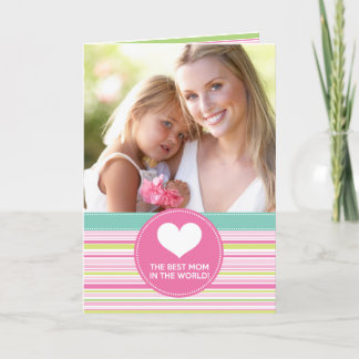 Carte Meilleure maman au monde en mode colorée