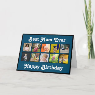 Carte Meilleure maman Birthday Instagram Photo Collage M