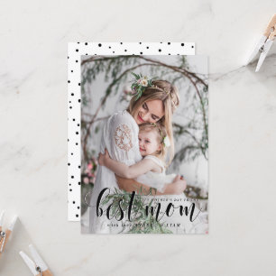 Carte Meilleure maman Black Modern Calligraphy Fête de