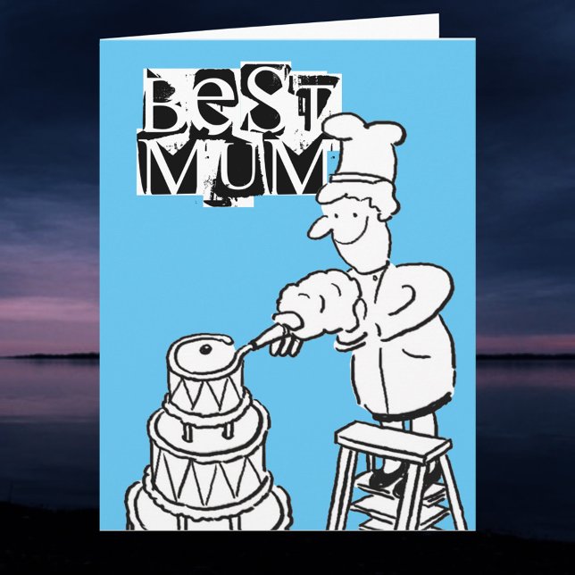 Carte Meilleure Maman Carton de Gâteau Géant Décorateur  (Créateur téléchargé)