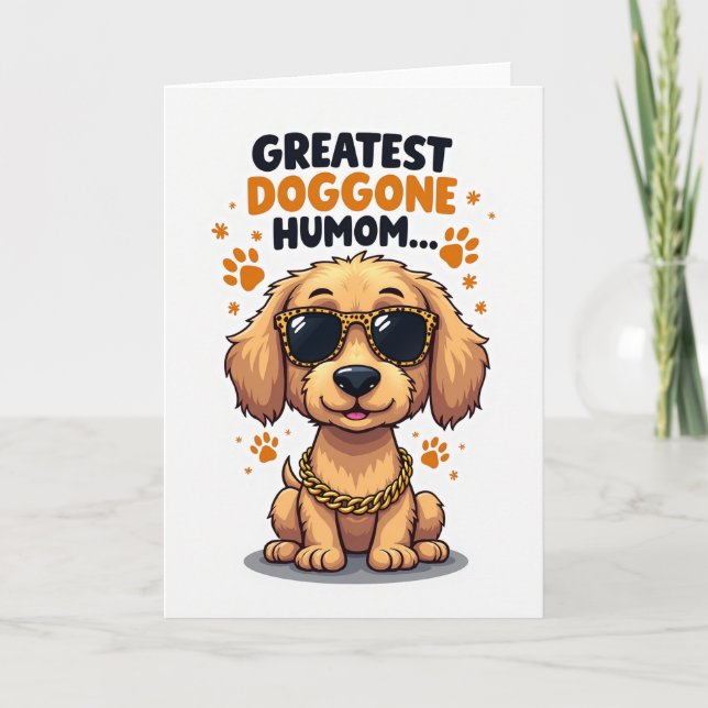 Carte Meilleure Maman Chien Cool (Devant)