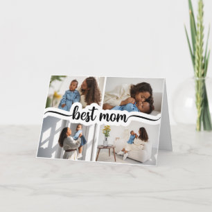 Carte Meilleure Maman Collage Photo Personnalisé 4