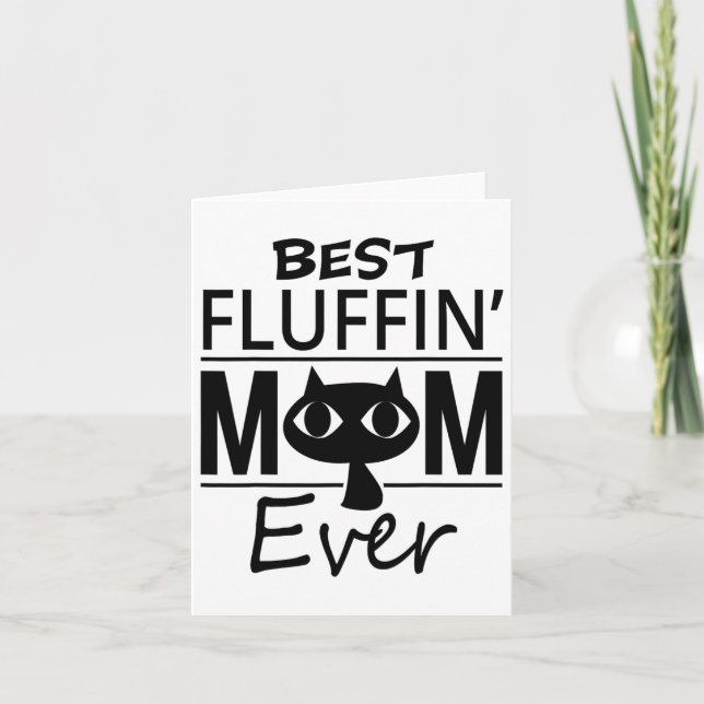 Carte Meilleure Maman de Chat Cadeau de Fête des Mères F (Devant)