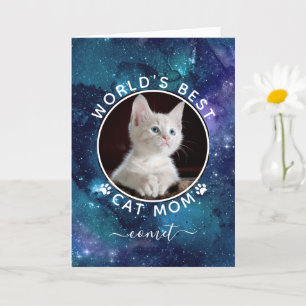 Carte Meilleure Maman de Chat de l'Espace Photo Annivers
