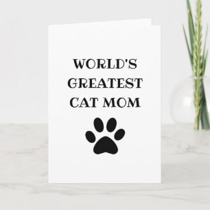 Carte Meilleure Maman de Chat du Monde Texte Personnalis