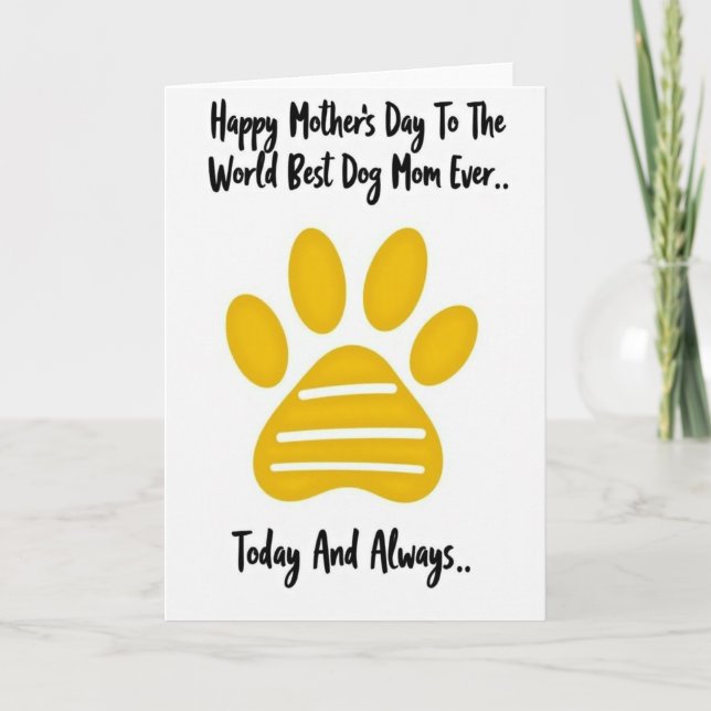 Carte Meilleure Maman de Chien (Devant)
