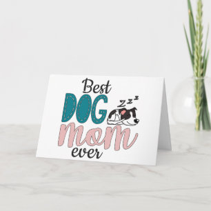 Carte Meilleure maman de chien avec un adorable chiot en