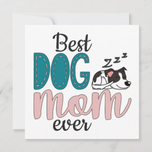 Carte Meilleure maman de chien jamais avec / mignonette 