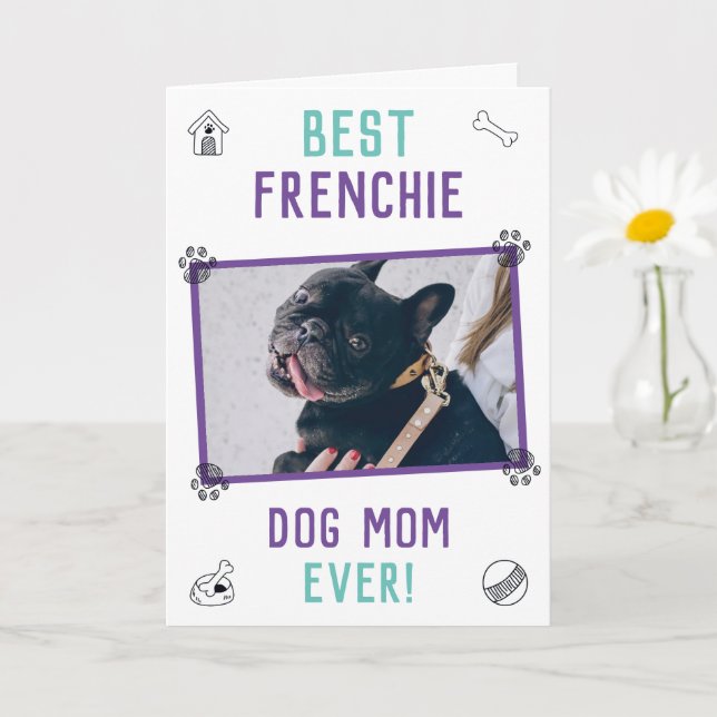 Carte Meilleure maman de Frenchie de tous les temps Fête (Petite plante)