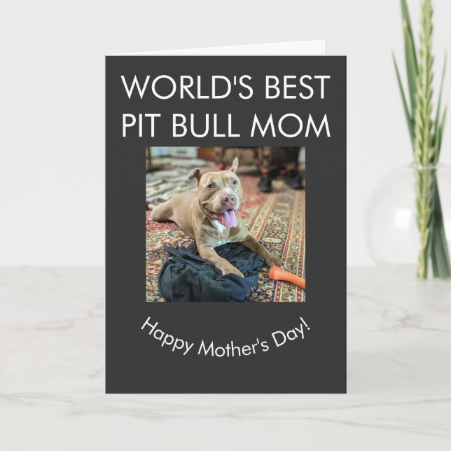 Carte Meilleure maman de Pit Bull au monde (Devant)