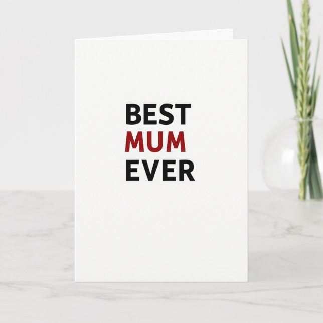 Carte Meilleure Maman de Tous les Temps (Devant)