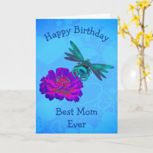 Carte Meilleure maman Dragonfly Personnalisée Anniversai